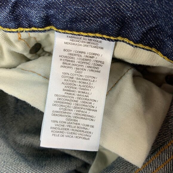 Ralph Lauren Polo Mens 33 Blue Distressed Jeans Sullivan Slim Patchwork 33x32 - Picture 13 of 16